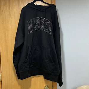 Arc Swarovski Crystal Embellished Cotton Logo Hoodie